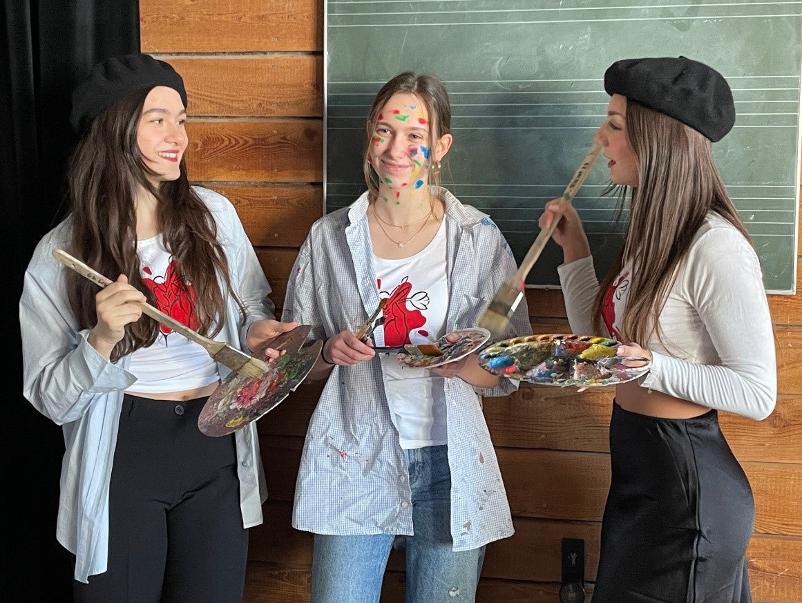 Kunst LK druckt Kurs T-Shirts