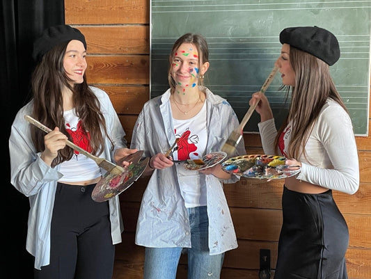 Kunst LK druckt Kurs T-Shirts